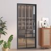vidaXL Innerd&ouml;rr 93x201,5 cm svart ESG-glas och aluminium
