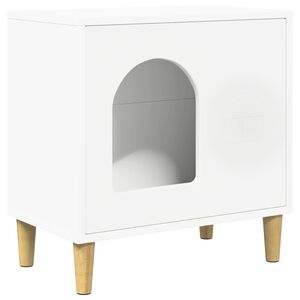 vidaXL Katt hus Vit 51 x 30 x 52 cm Konstruerat tr&auml;