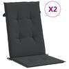 vidaXL Stolsdynor 2 st svart 120x50x3 cm tyg