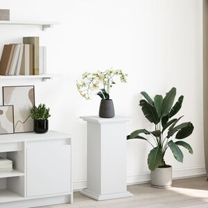 vidaXL Piedestal med f&ouml;rvaring vit 31x30x60 cm konstruerat tr&auml;