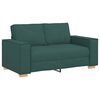 vidaXL Soffa 3 pcs M&ouml;rkgr&ouml;n 220 x 80 x 84 cm Linnenblandad tyg