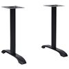 vidaXL Bistro bordsben 2 st svart 61x8x72 cm gjutj&auml;rn