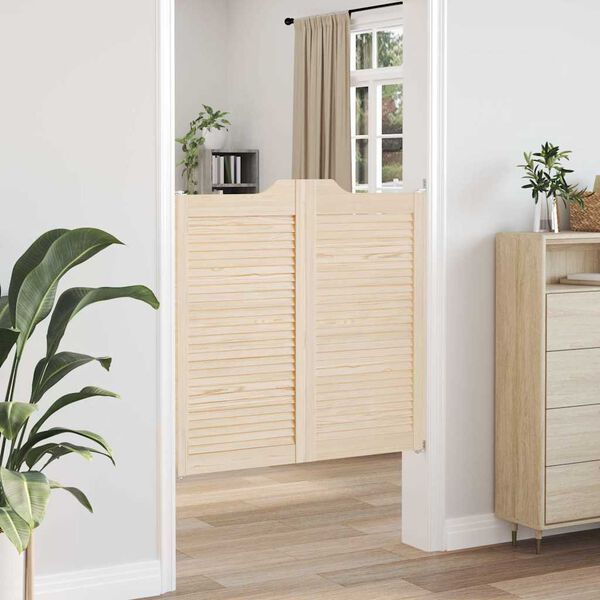 vidaXL Slagd&ouml;rrar lamelldesign 1-par 100x100 cm massiv tr&auml; furu