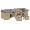 vidaXL Tr&auml;dg&aring;rdsoffset 10 pcs Beige konstrotting
