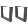vidaXL Soffbordsben V-formade 2 st antracit 60x(30-31,3) cm st&aring;l
