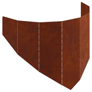 vidaXL Kant f&ouml;r gr&auml;smatta 100 x 45 cm St&aring;l Rostig
