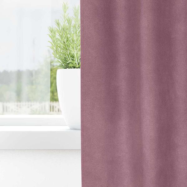 vidaXL M&ouml;rkl&auml;ggningsgardiner 2 pcs M&ouml;rkrosa 140 x 260 cm Sammet