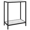 vidaXL Konsolbord vit 60x35x75 cm h&auml;rdat glas