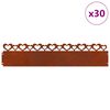 vidaXL Gr&auml;skanter 30 pcs Rostig 103 x 0,05 x 22 cm V&auml;derbest&auml;ndig st&aring;l