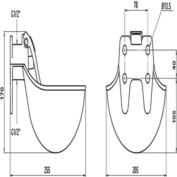 Kerb Vattenkoppar G16 j&auml;rn emaljerad 221600