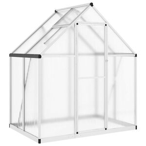 vidaXL V&auml;xthus med ram silver 169x114x195 cm aluminium