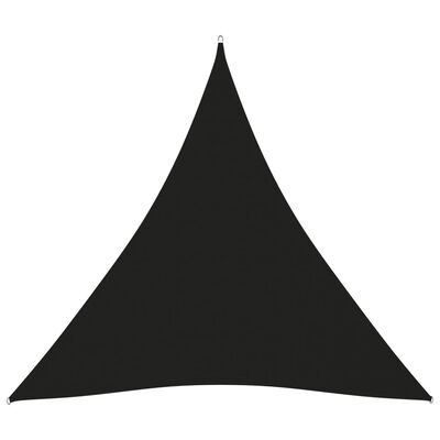 vidaXL Solsegel Oxfordtyg trekantigt 5x5x5 m svart