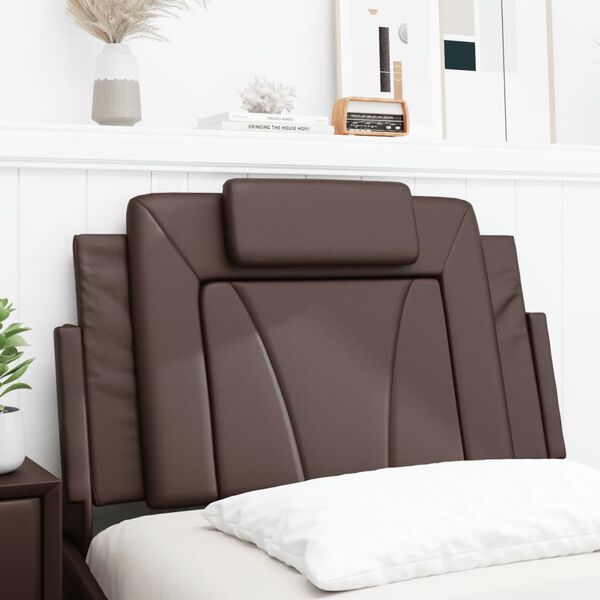 vidaXL Headboard Cushion "Viana" Brown 80 cm Faux Leather