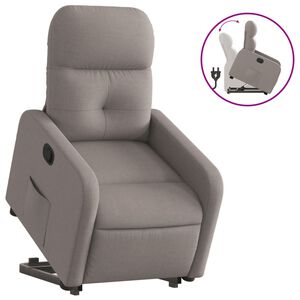 vidaXL Reclinerf&aring;t&ouml;lj med uppresningshj&auml;lp taupe tyg