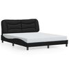 vidaXL Bed Frame with LED without Mattress "Hvar" Black 160x200 cm