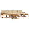 vidaXL Utomhussoffset med kudde 6 pcs Naturlig och Beige