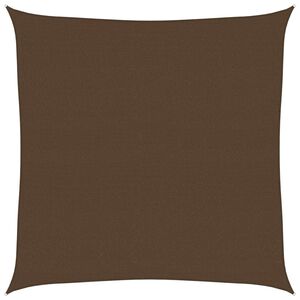 vidaXL Solsegel 160 g/m&sup2; brun 7x7 m HDPE