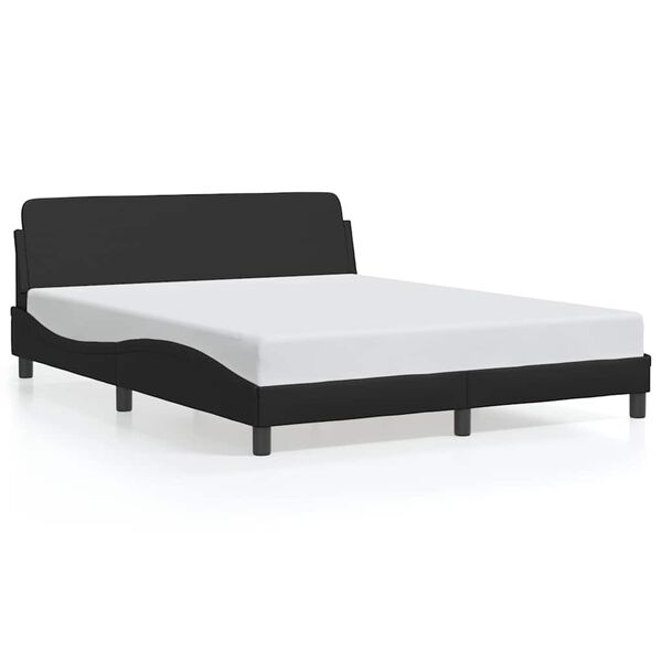 vidaXL Bed Frame "Dover" Black 160x200 cm Faux Leather