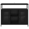 vidaXL Sideboard Svart Ek 100 x 35 x 80 cm Konstruerat tr&auml;