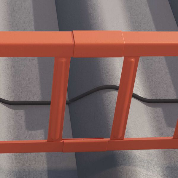 vidaXL Taksn&ouml;skydd R&ouml;d 600 x 2,5 x 20 cm St&aring;l