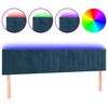 vidaXL S&auml;nggavel LED m&ouml;rkbl&aring; 160x5x78/88 cm sammet