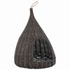 vidaXL Kattkoja med dyna gr&aring; 40x60 cm naturlig pil tipi