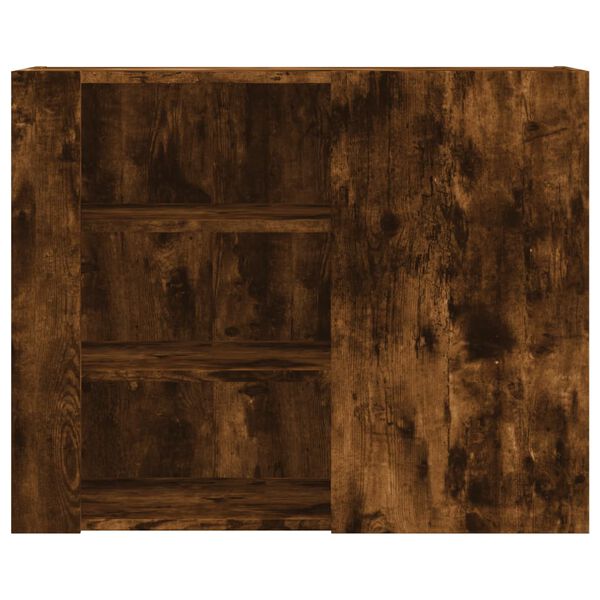 vidaXL V&auml;ggsk&aring;p r&ouml;kf&auml;rgad ek 75x35x60 cm konstruerat tr&auml;