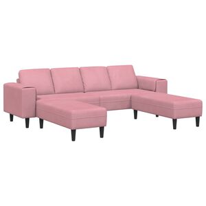 vidaXL Vardagsrumsoffa 3 st Rosa