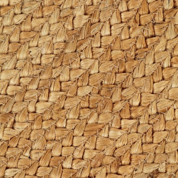 vidaXL Fl&auml;tad matta med fransar 180 cm jute rund