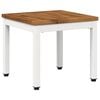vidaXL Kaffeebord Naturlig och vit 40 x 40,5 x 36 cm Massivt Akaciatr&auml;