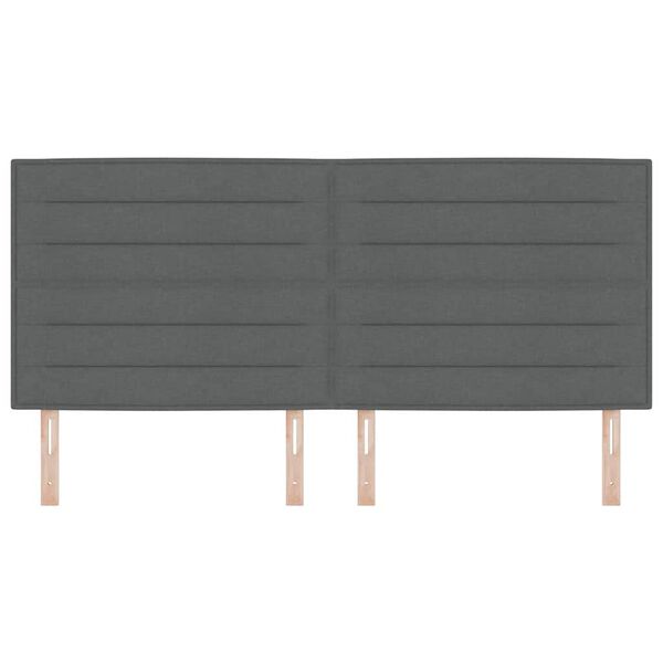 vidaXL Huvudgavel M&ouml;rkgr&aring; 200 cm tyg