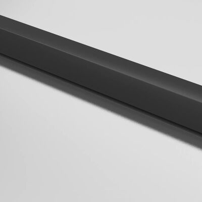 vidaXL Innerdörr svart 76x201,5 cm härdat glas och aluminium slim