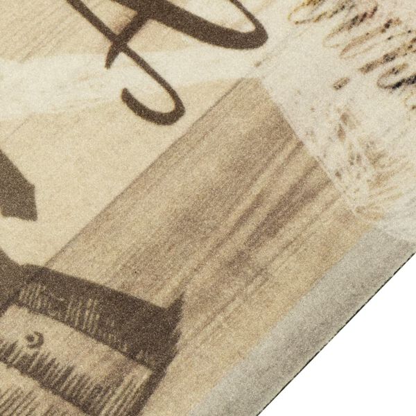 vidaXL K&ouml;ksmatta maskintv&auml;ttbar kaffe brun 60x180 cm sammet