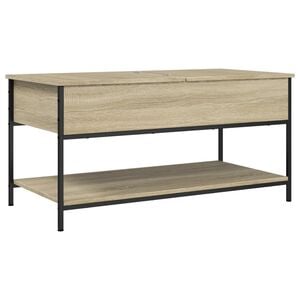 vidaXL Soffbord sonoma-ek 100x50x50 cm konstruerat tr&auml; och metall