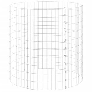 vidaXL Kompost Ø100x100 cm galvaniserat stål