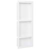 vidaXL Inf&auml;lld duschhylla niche 3 hyllor vit h&ouml;gglans 41x99x9 cm