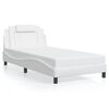 vidaXL Bed Frame "Viana" with LED without Mattress White 100x200 cm