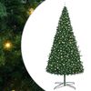 vidaXL Julgran med dekorativa str&auml;ngljus Gr&ouml;n 400 cm PVC