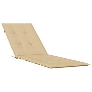 vidaXL Sols&auml;ngsdyna melerad beige (75+105) x 50 x 4 cm tyg