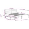 vidaXL Sängram utan madrass vit 120x190 cm massiv furu