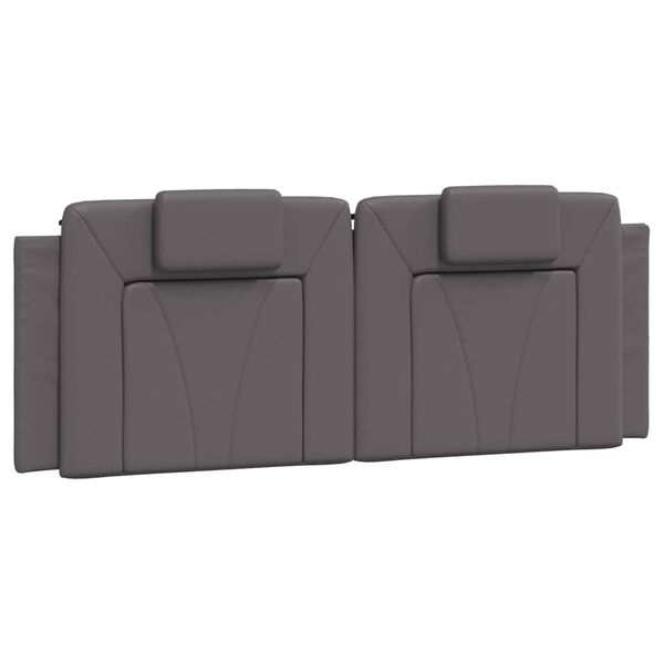 vidaXL Headboard Cushion "Viana" Grey 120 cm Faux Leather