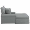 vidaXL Chaise Lounge med Kjol med kudde Ljusgr&aring; 91 x 157 x 91 cm tyg