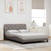 vidaXL Bed Frame without Mattress Taupe 140x200 cm Fabric