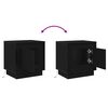 vidaXL Nattduksbord 2 pcs Svart 44 x 34,5 x 45 cm Konstruerat tr&auml;