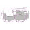 vidaXL Tr&auml;dg&aring;rdssoffset med dynor 7 delar beige konstrotting akaciatr&auml;