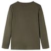 T-shirt med l&aring;nga &auml;rmar f&ouml;r barn khaki 116