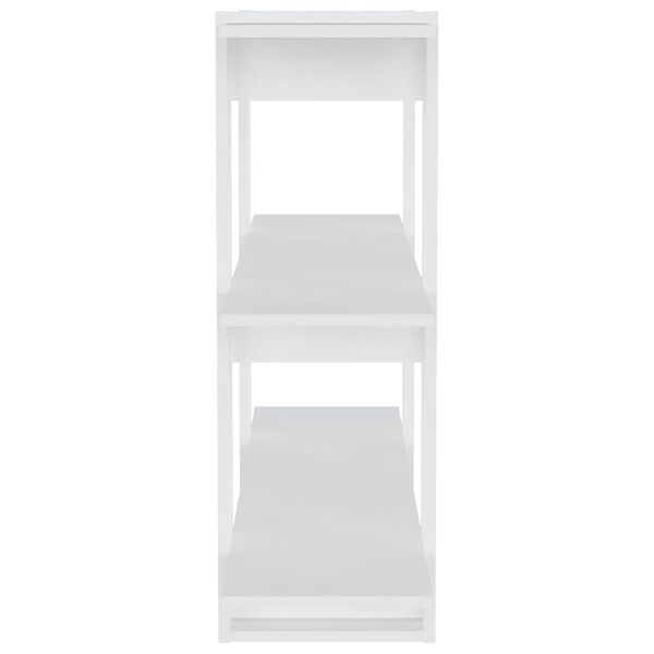 vidaXL Bokhylla/rumsavdelare vit 100x30x87 cm