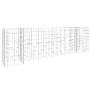 vidaXL Planteringsgabion H-formad st&aring;l 260x40x80 cm