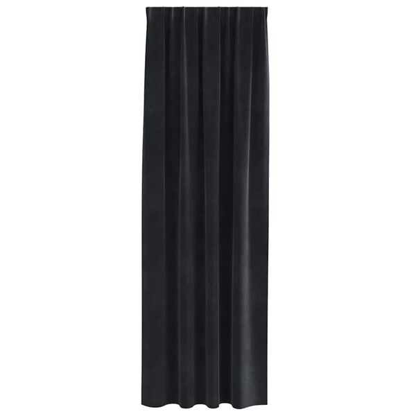 vidaXL M&ouml;rkl&auml;ggningsgardiner 2 pcs Svart 140 x 260 cm Sammet