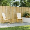 vidaXL Tr&auml;dg&aring;rdsstolar hopf&auml;llbara 2 st med dynor bambu